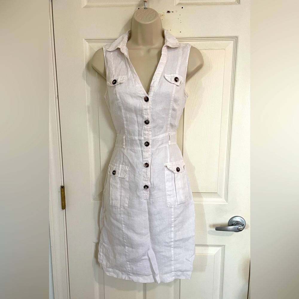 White linen dress from H&M